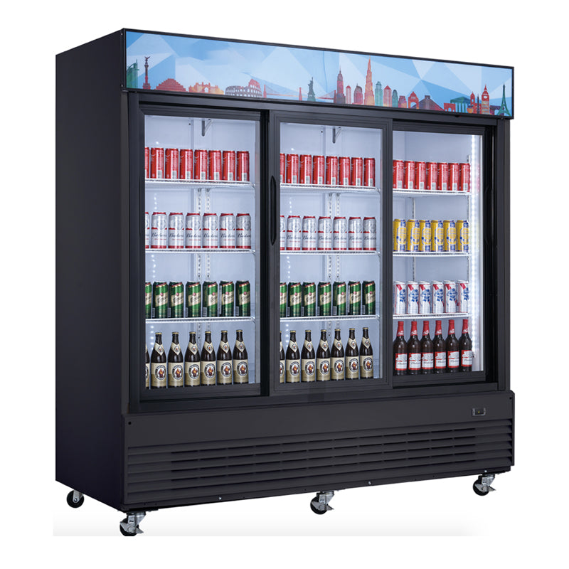 78" 3-Glass-Door Merchandiser Refrigerator, ASM-68R