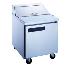 27" 8 Pan Salad, Sandwich Food Prep Table Refrigerator, MSR-27