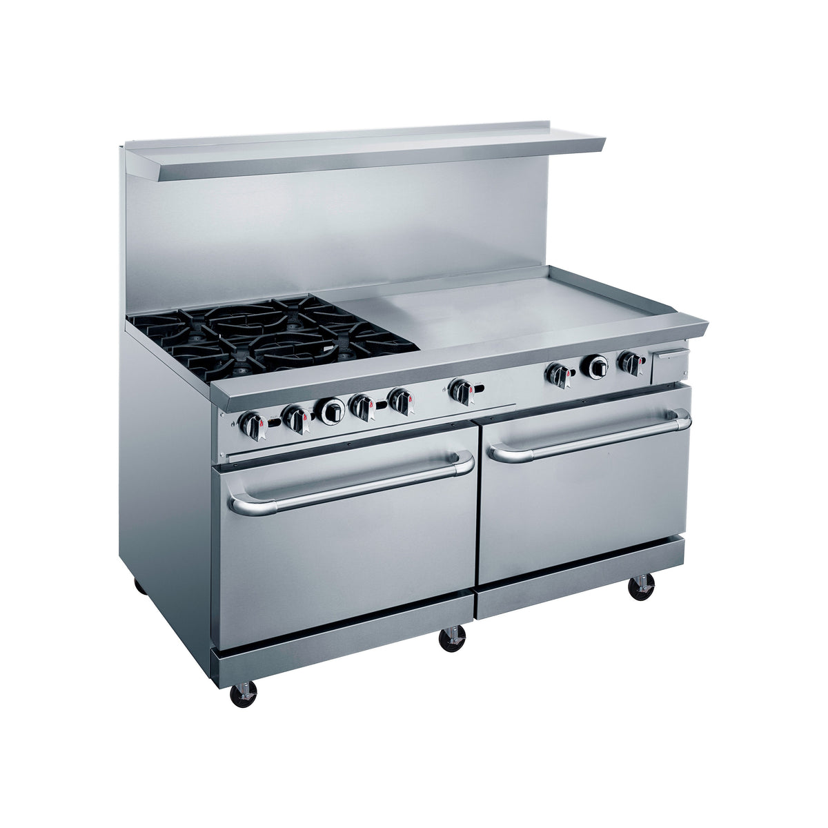 60" Oven Range Four Open Burner with 36" Griddle Natural Gas, ACR60-4B36GM