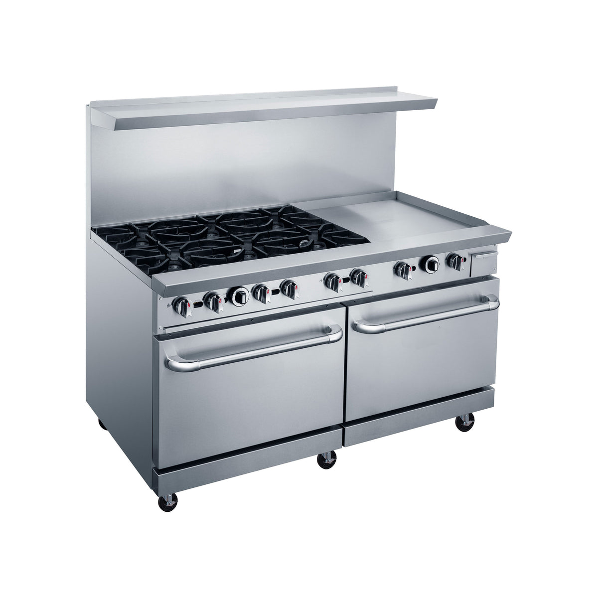 60" Oven Range Six Open Burner with 24" Griddle Natural Gas, ACR60-6B24GM