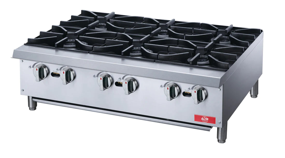 36" 6-Burner Hot Plate, ECHPA36